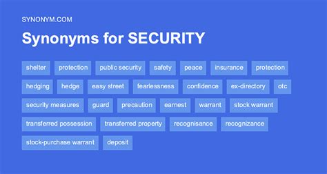 security guard synonym|sense of security synonym.